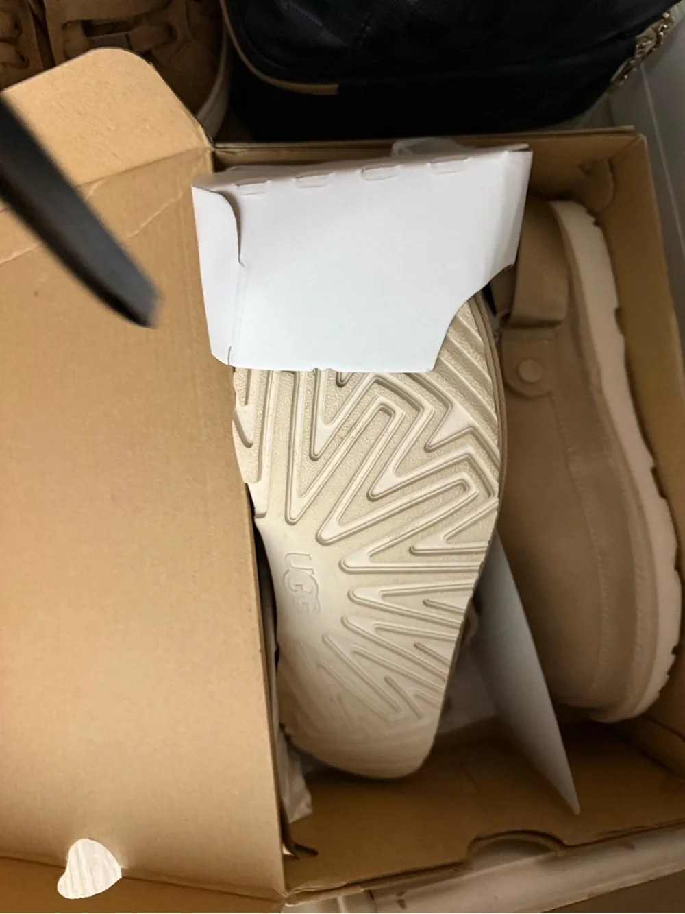 UGG Kids Tan Slip-On Suede Clog